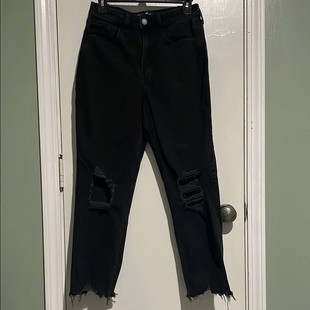 Hollister Black Ultra High-Rise Vintage straight jeans
